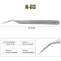 NATUHANA Anti-static Straight Eyelash Extension Tweezers Industrial Precision Curved Straight Lash Eyebrow Tweezers Makeup Tools