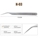 NATUHANA Anti-static Straight Eyelash Extension Tweezers Industrial Precision Curved Straight Lash Eyebrow Tweezers Makeup Tools