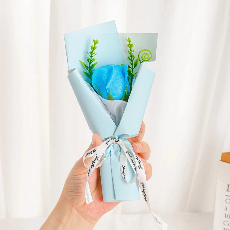 Soap Rose Bouquet Valentines Day Gift For Friends Wedding Bouquet Home Decorations Rose Flower Bouquet Hands Wedding Party Gifts