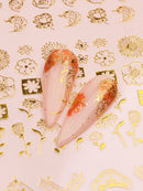 12pcs Nail Stickers Flower Leaf Lace Design Geometry Line Nail Art Sliders Manicure Polish Decal Wrap Decorations Wholesale