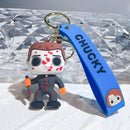 Halloween Scary Ghost Baby Keychains Dolls Horror Child's Play Chucky Tiffany Glen Mini Pendants PVC Figures Toy key Chain Gift