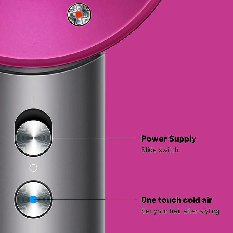 Secador de pelo Ion sin hojas Super Ionic 5 en 1 con difusor, secador de pelo profesional con ionización, secador eléctrico de aire caliente.