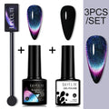 LILYCUTE 7ML 9D Cat Magnetic Gel Polish Set Semi Permanent Soak Off UV LED Glitter Nails Magnet Stick Black Gel Needed