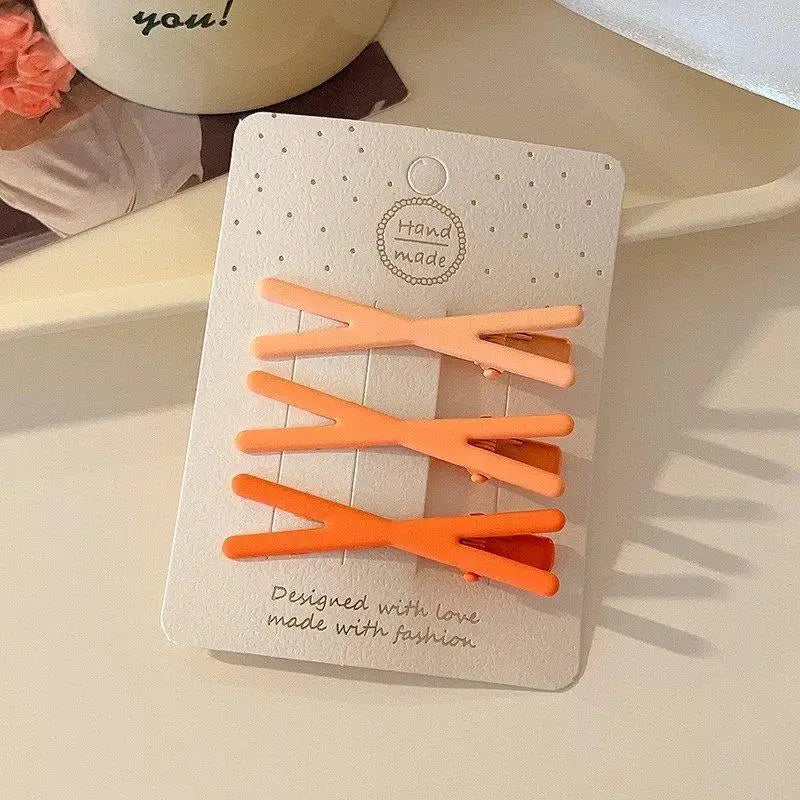 3Pcs/Set Women Girls solid Simplicity frosted Hair Clips Adult Alloy Barrettes Hairpins Female Fashion Hair Accessories