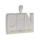 New Iced Out Bling CZ Letter Cross Pendant Necklace Various Design 5A Zircon Two Tone Color Badge Charm Men's Hip Hop Jewelry