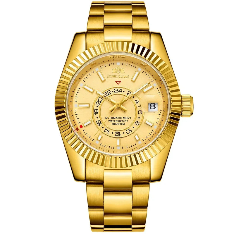 Automatic Watch for Men Mechanical Movement Stainless Steel Rose Gold Blue Luxury Sky 40mm Reloj Hombre Baratos