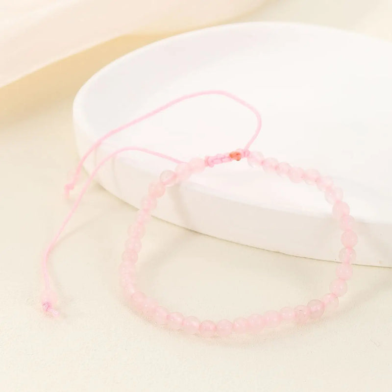 4mm Natural Agates Chakra Bead Bracelets  Green Gemstone Stone Yoga Braided Bracelet Adjustable Bangles Prayer Jewelry