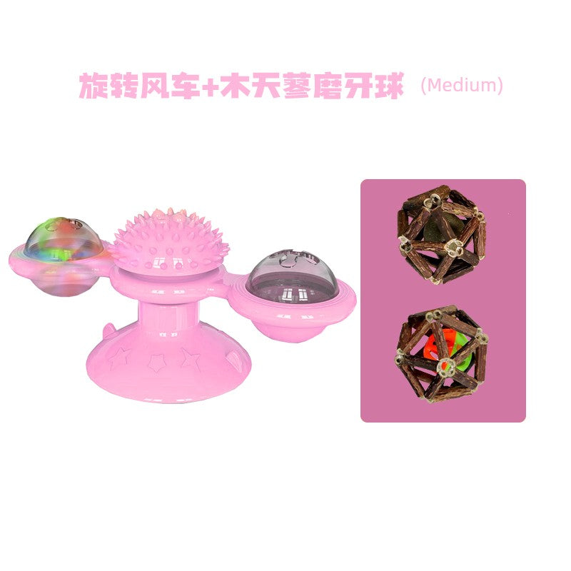 Cat Toy Self-Hi Relieving Stuffy Pet Turntable Cat Teaser Tumbler Windmill Supplies Kitty Toy Cat Toy