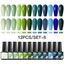 Mtssii 10PCS Reflective Gel Nail Polish Set Fluorescent Glitter Semi Permanent Hybrid Gel Varnish Soak Off UV Lamp For Manicure