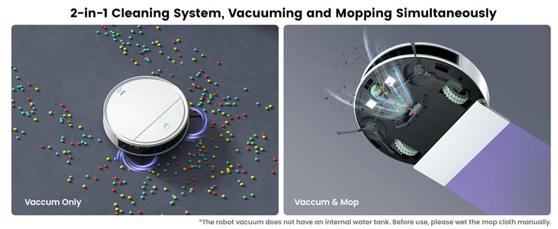 OKP K5P Robot Vacuum Cleaner, 5000Pa, 180 Mins, WiFi/App, Slim Design, Self-Charging, Perfect for Hard Floors, Pet Hair, Carpets