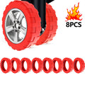 8PCS/Set Suitcase Parts Axles Travel Luggage Caster Shoes Silicone with Silent Sound Luggage Wheels Protector Reduce Noise.-zmt