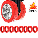 8PCS/Set Suitcase Parts Axles Travel Luggage Caster Shoes Silicone with Silent Sound Luggage Wheels Protector Reduce Noise.-zmt