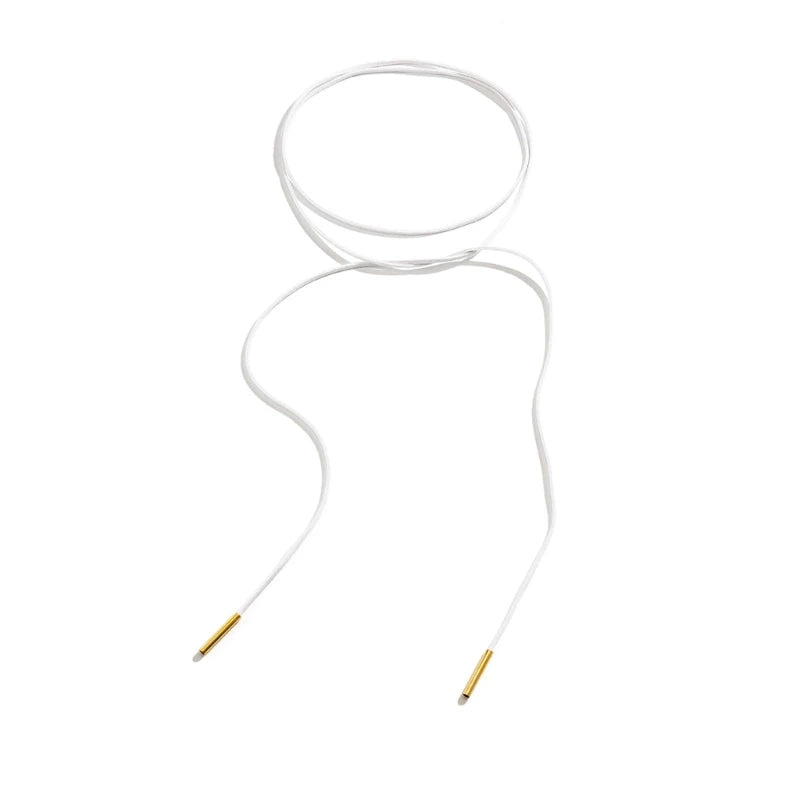 Summer Boho Necklace Long Rope Choker Necklace Velvet Strap Rope Choker Chain for Women Girls Party Jewelry Ornament