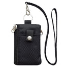 Wallet ID Badge Holder Waterproof Nylon Zipper Pouch and Lanyard Student Bus Transfer Cards Cash Coin Travel Bag RFID Blocking