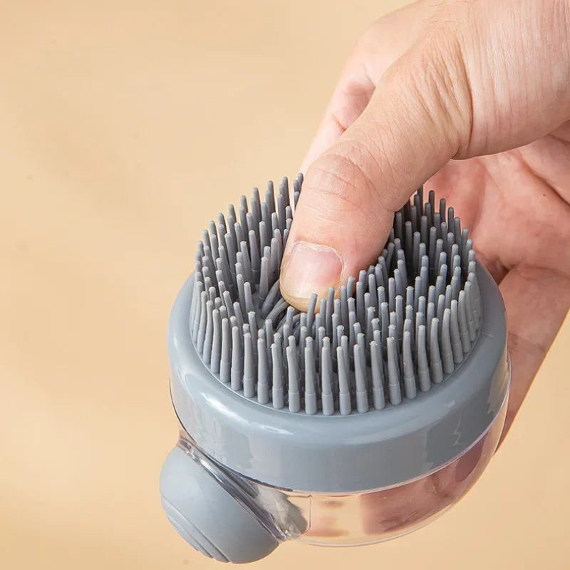 Silicone Shampoo Head Scalp Massage Brush Silicone Body Brush Hair Washing Comb Bath Spa Shower Brush Add Liquid Bathing Brush