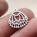 3pcs Vintage Lotus Flower/Potted Plant/Maple Leaf Art Line DIY Tassels Earrings Necklace Jewelry Making Titanium Steel Pendant