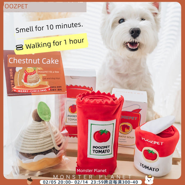 A Few Dogs Sniffing Toys Relieving Stuffy Handy Gadget Small and Medium-Sized Dogs Pulling out Sniffing Pad Puzzle Food Leakage Tearing Dog Playing