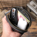LUOKIR High Grade Real Leather Coin Purse Men's Fashion Key Bag Women Luxury Small Wallet Bank Card Bluetooth Headset Organizer