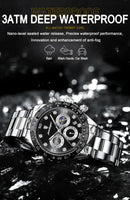 POEDAGAR Luxury Watch For Men High Quality Luminous Waterproof Chronograph Men's Watch Stainless Steel Men Quartz Watches Reloj