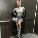 Hawthaw Women Fashion Short Sleeve Streetwear Club Crop Tops T Shirts 2024 Summer Clothes For Women Wholesale Items For Business