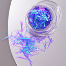 11pcs Aurora Glass Ice Cube Nail Foil Sticker 3D Glass Paper Nail Film Decals Rainbow Reflective Korean Style Nail Stickers