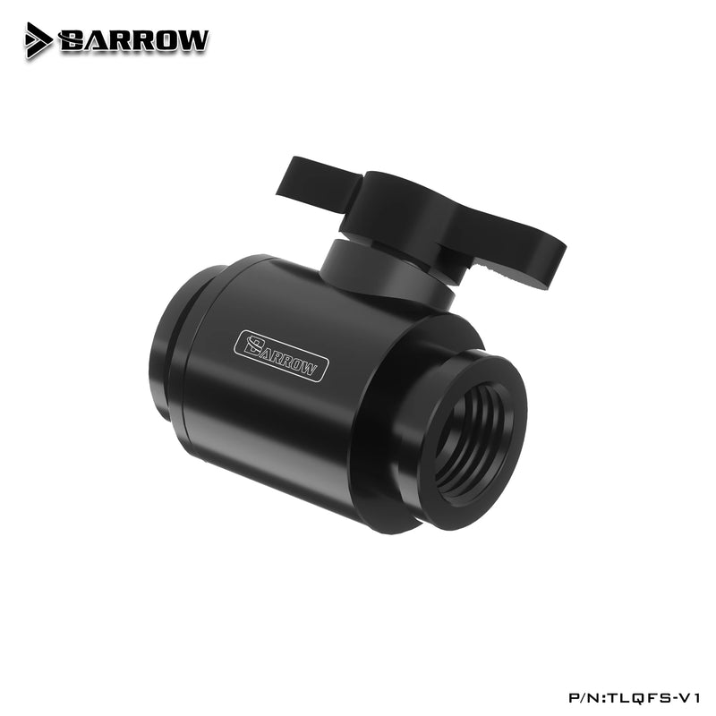 BARROW Water Valve Switch Aluminium Handle Double G1/4' Inner Female to Female Switch F to F Interface Metal V TLQFS-V1