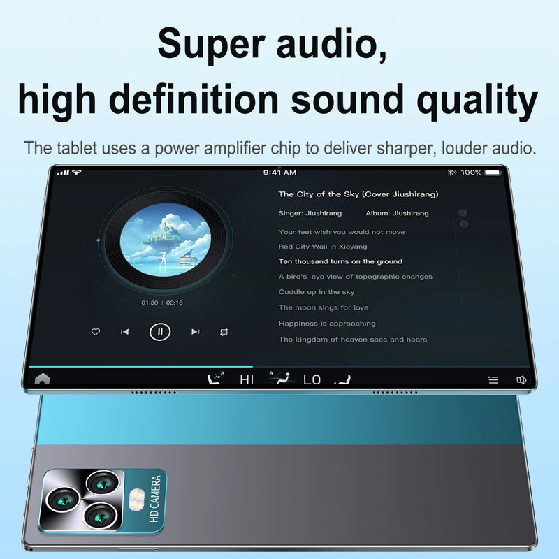 2024 NEW 11.6 Inch Original Tablet Android13 16GB Ram 1TB Rom Dual SIM 10 Core WPS GPS Bluetooth 5G Network Phone call Tablet PC