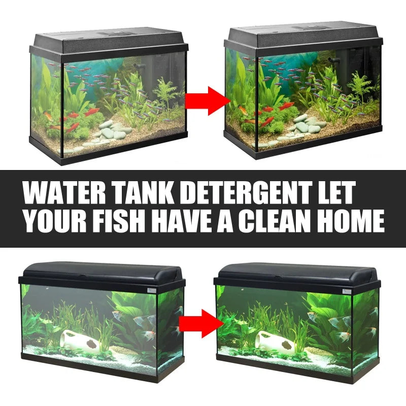 Fish tank chlorine removal tablets, aquarium, fish tank cleaning, decontamination, clear water, effervescent tablets
