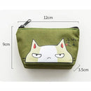 New Cartoon Cat Print Mini Oxford Key Wallet Women Card Holder Zipper Money Pouch Purse Storage Bag Kawaii Girls Cute Wallet
