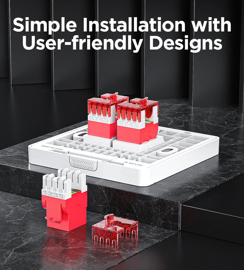 AMPCOM RJ11 RJ45 Faceplate Wall Socket Wallplate Face plate 1-Port 2-Port 4-Port Networking Telephone Socket Outlet Mount Panel