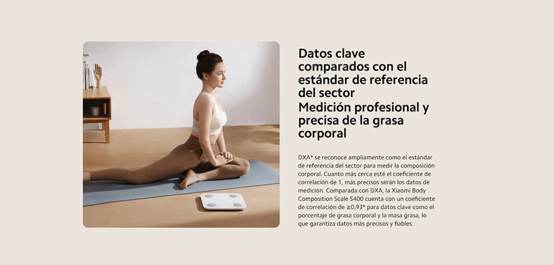 Báscula oficial Xiaomi Body Composition Scale S400, 25 indicadores de salud, medición de impedancia bioeléctrica de doble frecuencia