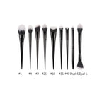7/11pcs K Makeup brushes Powder Contour Foundation Make up brush Flame Blusher Eyeshadow Detail Eye Crease Plastic Handle synthe