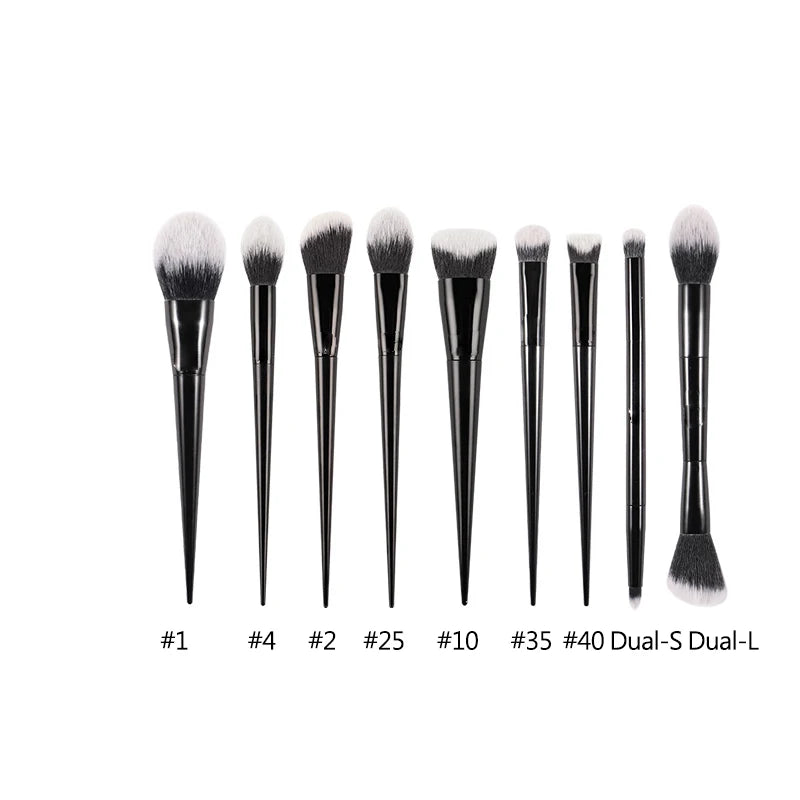 7/11pcs K Makeup brushes Powder Contour Foundation Make up brush Flame Blusher Eyeshadow Detail Eye Crease Plastic Handle synthe