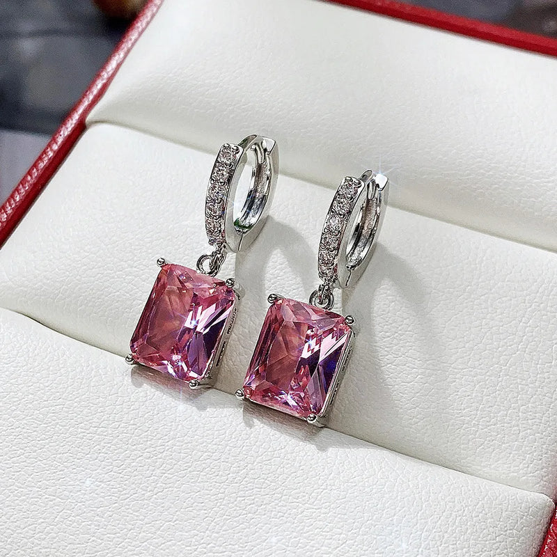 2024 New Bride Engagement Wedding Jewelry Elegant Shiny Mosan Diamond Beautiful Gift Milan Girl Fashion Pendant Earrings