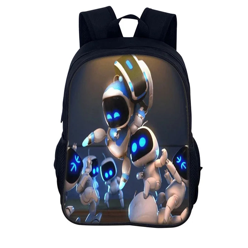 Astro bot student Bookbag Notebook School Backpacks 3D Print Oxford Waterproof Boys/Girls Travel Student Backpacks