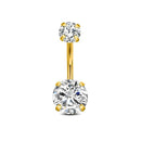 14G Stainless Steel Heart Dangled Belly Button Rings Belly Piercing Nombril for Women Girls Pink Zircon Crystal Sexy Navel Ring