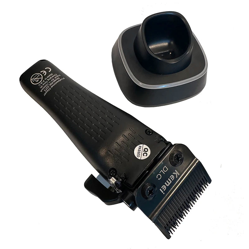 Cortadora de pelo profesional Kemei KM-2373 Baber con base de carga para hombres, cortadora de pelo eléctrica, regalo para hombres.