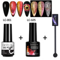 LILYCUTE 7ML 9D Cat Magnetic Gel Polish Set Semi Permanent Soak Off UV LED Glitter Nails Magnet Stick Black Gel Needed