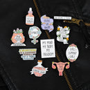 Quotes Women Power Enamel Pins Energy Brooch Bottle Self Love The Future Is Female Girls Support Girls Jewelry Gift Accessories