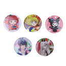 8 Pcs/Set Anime Tinning Tinplate Brooch Sanrio Backpack Badge Souvenir Clothing Gift For Friends