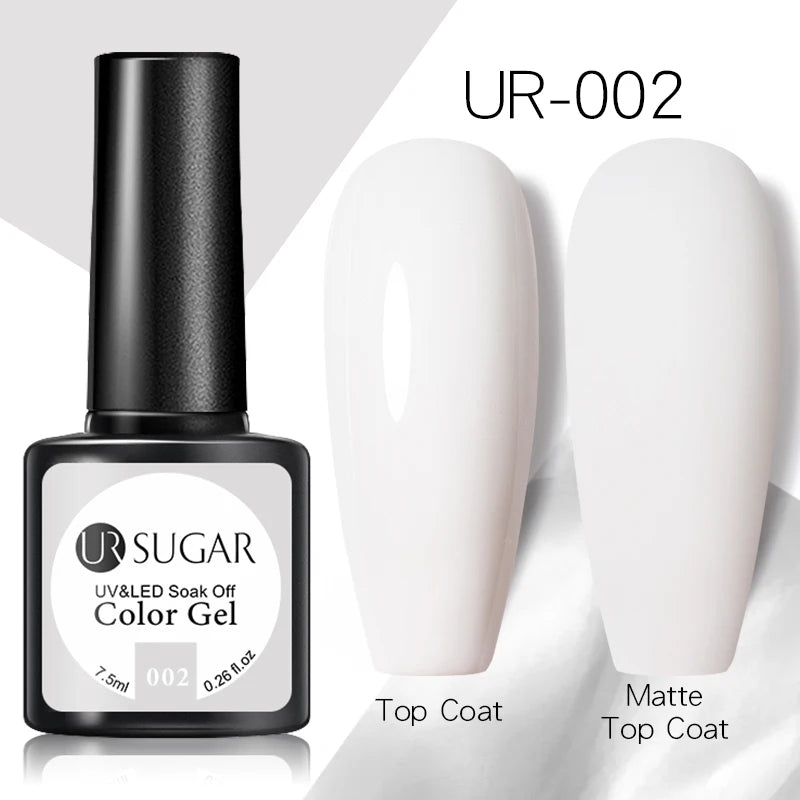 UR SUGAR - Esmalte de uñas en gel semipermanente rosa nude con purpurina, color sólido, 7,5 ml, para manicura semipermanente UV LED