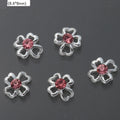 10Pcs Pink Metal Gem Zircon Nail Art Charm 3D Luxurious Heart Ribbon Cross Starlight Nail Decoration DIY Zircon Nail Accessories