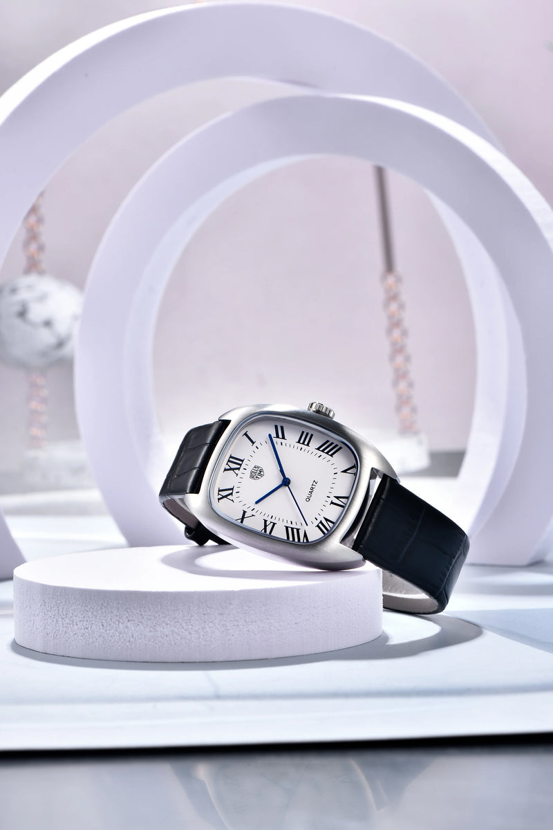 Rolls Timi New Brand Square Dial Quartz Men's watches 50M Waterproof Business Genuine Leather Man watch Japan VH31 Luxury Watch