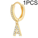 A-Z Letters Initial pendant earrings Hoop Earrings men Golden Color Jewelry Earring Aretes Alphabet name earrings women 1pcs