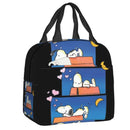 Custom Rock Tees Group Walk Snoopy Lunch Bag Women Cooler Thermal Insulated Lunch Boxes for Kids School