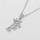 Necklace Crown Cubic Zircon Alphabet Pendants Gold A-Z Letter Pendant Necklace Shinning 26 Initial Collares Jewelry Full Zircon