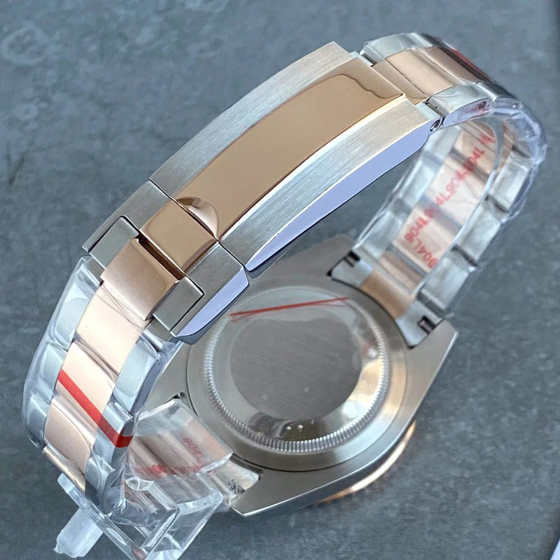 Gold Tow Tone NH34A GMT Movement Diving Watch for Men Automatic Watches Mechanical Swim Jubilee Bracelet 200m Waterproof Date