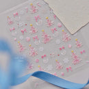 1Pcs Luxury Gold Christmas Nail Decorations Stickers Press on Nails 5D Laser Snowflake Christmas Tree Nail Art Sticker Decal DIY