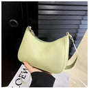 Womens Simple Fashion Handbags Retro Solid Color PU Leather Shoulder Underarm Bag Casual Hobos Handbags Trend Crossbody Bags