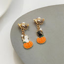 Mihan Cute Jewelry Animal Earrings Halloween Party Gifts 925 Silver Needle Lovely Design Pumpkin Earrings For Women Girl